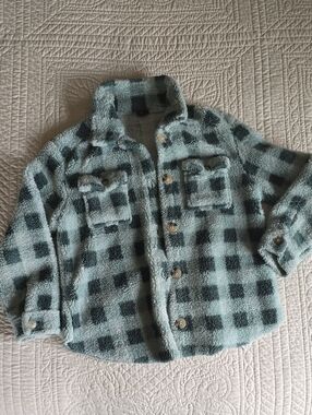 art class Mint & Charcoal Sherpa Lined Jacket